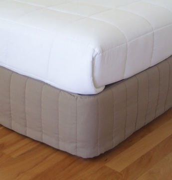 Taupe Quilted Bed Valance