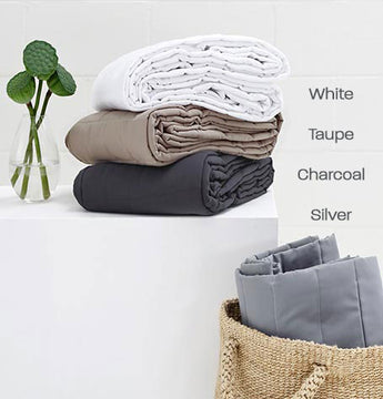 Taupe Quilted Bed Valance