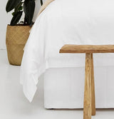 White Quilted Hotel Bed Valance