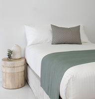 Hotel Bed Runner QUOTE - CHARCOAL