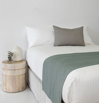 Hotel Bed Runner QUOTE - CHARCOAL