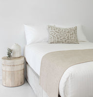 Hotel Bed Runner QUOTE - TAHINI