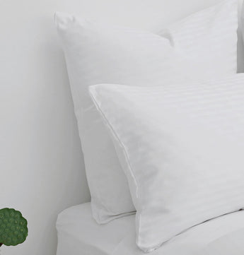 Sateen Stripe Hotel Pillowcases