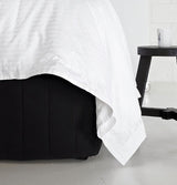 Black Quilted Bed Valance