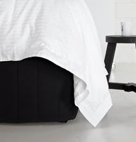 Black Quilted Bed Valance