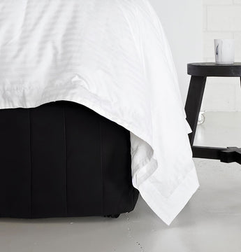 Black Quilted Bed Valance