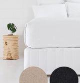 Linen Look Quilted Bed Valance