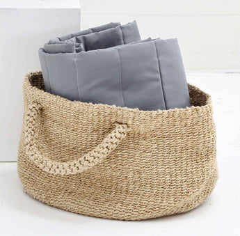 Light Grey Quilted Bed Valance